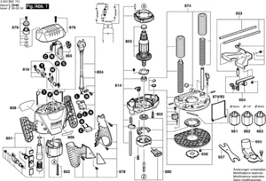 Bosch POF 1400 ACE Oberfräse original Bosch Ersatzteile Liste 3603B6C701 - Bild 1 von 1