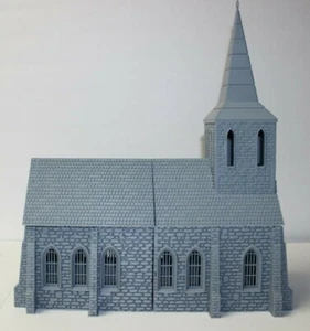 Mid Century European Church 3D Printed Gray 1:100 1:87 1:72 1:48 - Picture 1 of 9