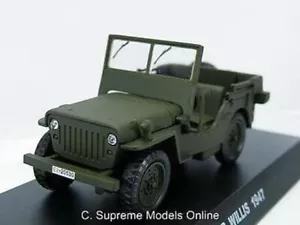 JEEP WILLIS MODELO COCHE 1947 POLICÍA MILITAR ESCALA 1:43 EJÉRCITO CARABINIERI WILLYS K8 - Imagen 1 de 5