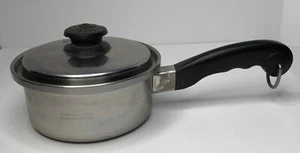 Saladmaster T304S Stainless Steel 1 Qt. Sauce Pan Pot w/ Vapo Lid USA Vintage - Picture 1 of 11
