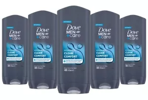 Dove Men+ Care Clean Comfort 400ml Shower Gel for Men Body Wash, Shampoo 1, 3, 5 - Picture 1 of 6