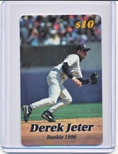 DEREK JETER 1996 ZENEX $10 PHONE CARD ROOKIE RC #'D 1208/3500 (YANKEES) RARE