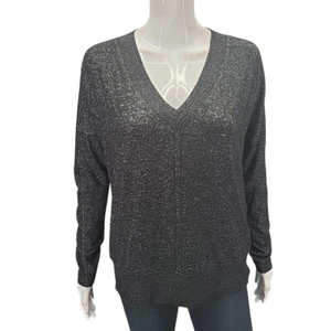 Buffalo David Bitton Super Soft Cozy V-Neck Long Sleeves Top Small Size Black - Picture 1 of 11