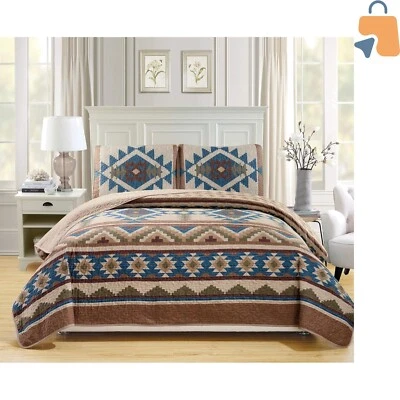 Juego de edredón doble de microfibra suave con funda de almohada - Elegante patrón suroeste Foto 1 de 2