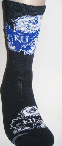 Kansas Jayhawks Jump Key Curve Socks Large LG Mens Will sell out Man Up Cover