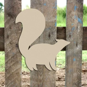 Wooden Skunk Shape, Wood Skunk Cutout, Wall Art Shape, Paintable Craft, DIY - Picture 1 of 1