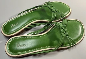 Bass Melissa Green Leather Flop Sandal Shoe Women's 10 3416-300 - Bild 1 von 19