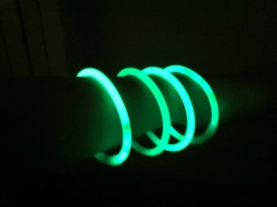 KAWIN 400 Braccialetti Luminosi StarLight fluorescenti Monocolore VERDI VERDE