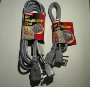 2 prime air conditioner cords  9 ft  and 3 ft  Free Shipping - Picture 1 of 1