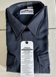Flying Cross LAPD Navy Men LG Button Down FR Long Sleeve Woven Shirt F1 8220 NWT - Picture 1 of 17