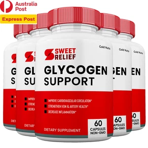 (5 Pack) Sweet Relief Glycogen Control Capsules, All-Natural Blood Support, Bloo - Picture 1 of 12