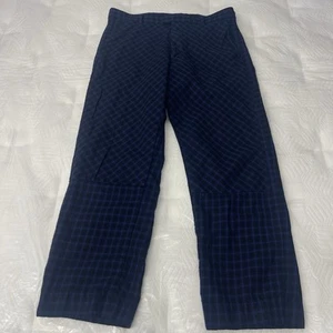 Paul Smith Check Pants Trousers Suit Men Luxury Designer SzW34 L28 Black Purple - Picture 1 of 12