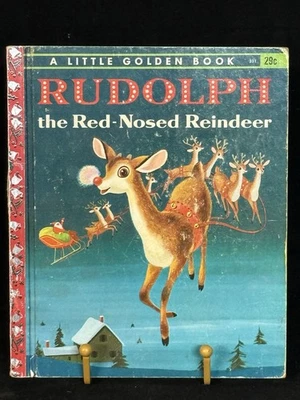 vintage small hardcover Rudolph The Red-Nosed Reindeer “A Little Golden Book” Foto 1 de 4