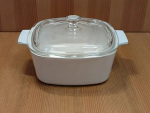 Vintage Corning Ware A-1,5L A-1,5-B SANDSTEIN BEIGE Auflaufform mit Deckel 1,5L - EUC - Bild 1 von 12