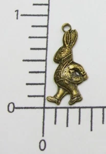 42043        3 Pc  Brass Oxidized Dressed Rabbit Charm Jewelry Finding - Picture 1 of 1