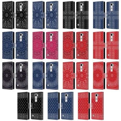 HEAD CASE DESIGNS CLASSIC PAISLEY BANDANA LEATHER BOOK CASE FOR LG PHONES 2 - Image 1 of 4