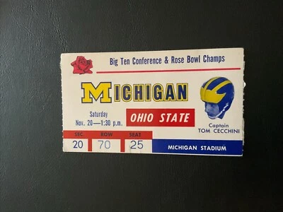 1965 Michigan / Ohio State Football Ticket Stub - Image 1 of 2