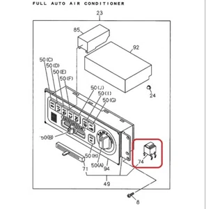 Interruptor de control HVAC ISUZU 8-97123991-1 GENUINO - A/C automático completo (C68) - Imagen 1 de 3