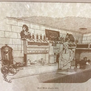 "Impresión artística vintage White Castle Restaurant First White Castle 1921 17,25"" x 14,25""" - Imagen 1 de 7