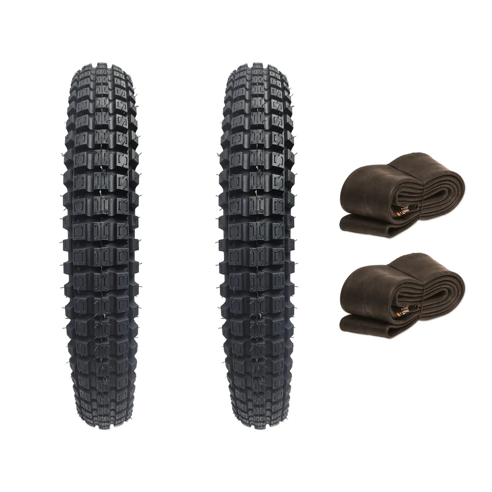 FORTRA PAIR TRAIL REAR FRONT TYRES + TUBES 2.75 - 19 TALARIA STING R - Image 1 of 3