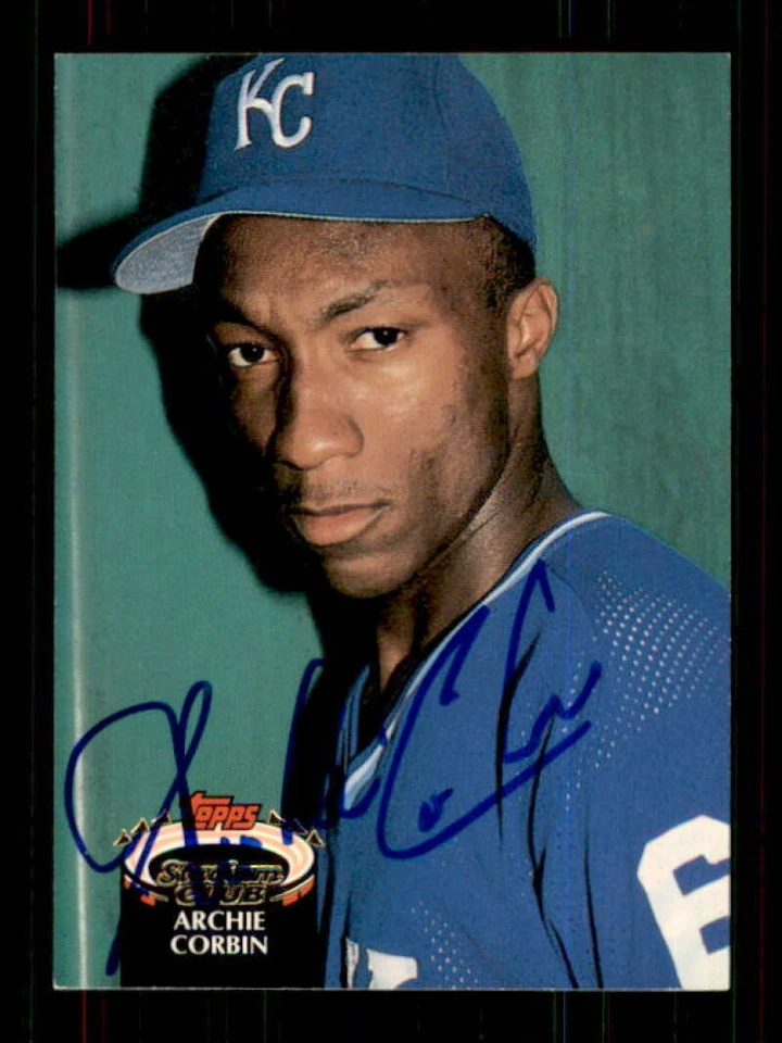 1992 Topps Stadium Club #473 Archie Corbin AUTOGRAPHED!! RC Rookie Royals 240101 - Image 1 of 2