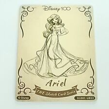 Ariel Little Mermaid Dress Card Fun Wood Sketch Disney 100 Anniversary Carnival