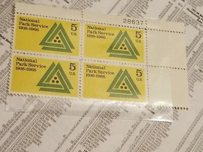 🇺🇸💯📈 U.S.A. 1966 Plate Block of 6,Sc VF MNH** 5 CENTS ⚡️ - Image 1 of 4