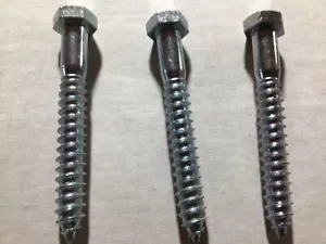 1/2 x 4 Zinc Plated Hex Head Lag Bolt Screws (25 pcs ) - Picture 1 of 1