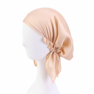 Satin Silk Night Cap Sleeping Cap Hair Wrap Bonnet for Hair Care Hat Turban US