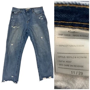 KanCan Jeans Damen Größe 11/29 Estilo Distressed roher Saum Grunge Rock - Bild 1 von 15