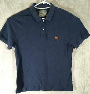 Camisa polo Gunn para hombre XL azul naranja bordada manga corta informal - Imagen 1 de 7