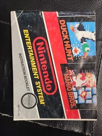 Super Mario Bros Duck Hunt NES MANUAL ONLY Authentic / THE FRONT PAGE HAS RIPPED