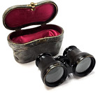Antique Lemaire Fabt Paris Opera Glasses Binoculars with Leather Case