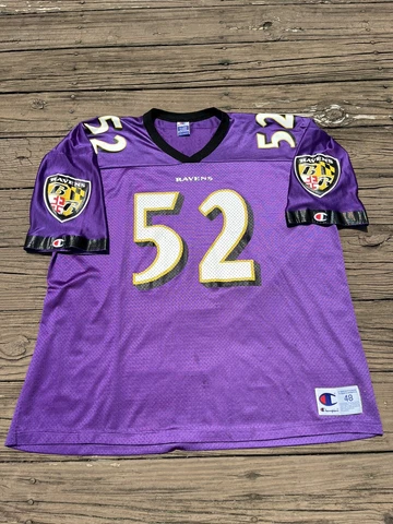 Vintage 90s Champion NFL Baltimore Ravens Ray Lewis Purple Jersey Size 48 / L Cover
