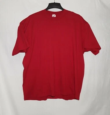 Camiseta vintage Jerzees en blanco para hombre 3XL roja 50/50 puntada única hecha en EE. UU. Foto 1 de 4