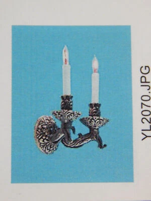 Heidi Ott #YL2070 Dollhouse Miniature Light 1:12 Scale Wall Double Lamp  - Image 1 of 4