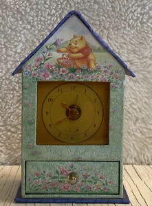 Winnie the Pooh Clock Cardboard with Drawer Pooh Characters on Container Tested - Picture 1 of 10