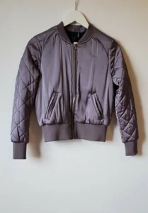 H&M Women's Fitted Jacket Elastic Waistband Very Soft in Light Purple Sz 8 - Picture 1 of 3