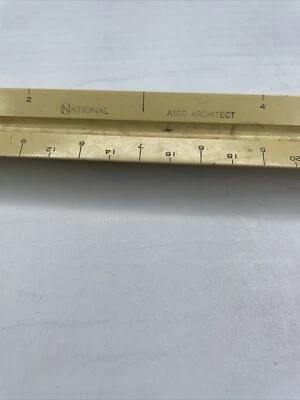 Régua de arquitetos triangulares vintage National A 100 - Imagem 1 de 4