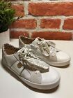 WOMENS GEOX RESPIRA WHITE LEATHER TRAINERS COMFORT LACE UP SHOES UK 3 EU 36
