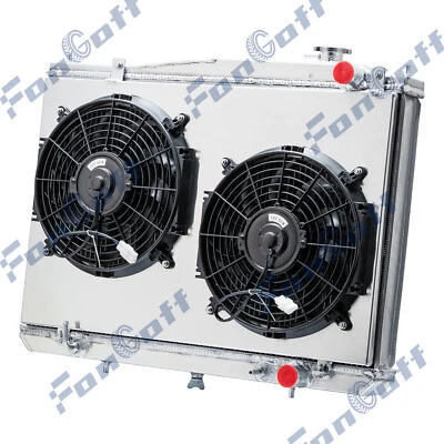 3Row Radiator Shroud Fan Fit 98-2004 Nissan Frontier 2000-2004 Xterra XE SE AT Foto 1 de 4