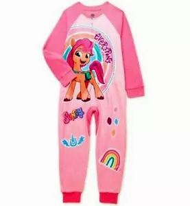 My Little PONY Pajamas New Girls sz 10/12 Fleece Zip-Up Pjs Sunny StarScout USA - Picture 1 of 5