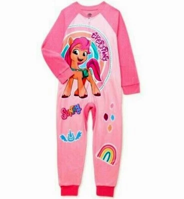 My Little PONY Pajamas New Girls sz 10/12 Fleece Zip-Up Pjs Sunny StarScout USA - Image 1 of 4