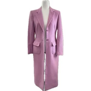 Anne Klein Pink Lavender Wool Maxi Coat - Picture 1 of 3