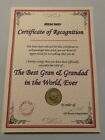 Unusual Gifts for Wife Husband Nanny Mum Step-Dad  A5 Certificate HG