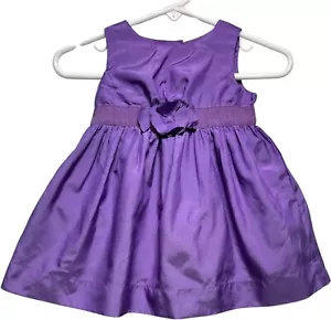Baby Gap Lined Purple Holiday Occassion Party Sleeveless Dress, 0-3 mos. - Picture 1 of 3