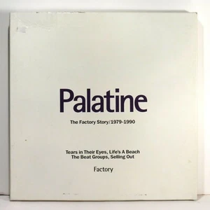VARIOUS - PALATINE: Factory Story 1979-90 1991 UK Ltd. Box 4 tapes w/ Booklet EX - Picture 1 of 5