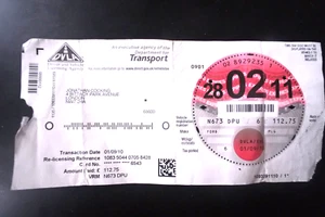 TAX DISC WITH SURROND & COUNTERFOIL. N673 DPU Ford exp 28.02.11 iss DVLA 1.9.10 - Picture 1 of 1