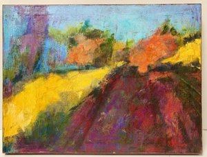 SISSY ALSABROOK Signed Original Painting Landscape Expressionism CA Modern Art - Picture 1 of 8