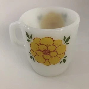 Anchor Hocking Fire King Daybreaker Double Flower Oven Proof Coffee Cup Mug Gift - Picture 1 of 6
